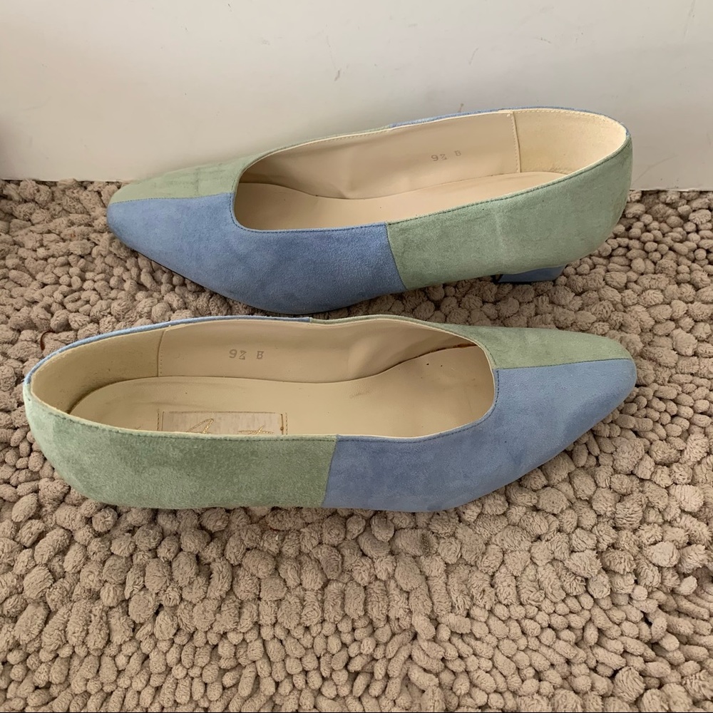Apart vintage suede  color block heels